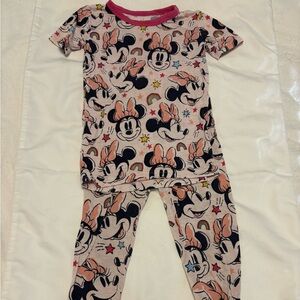 Little Sleepies Minnie Mouse. Short Sleeve top with long bottoms.
